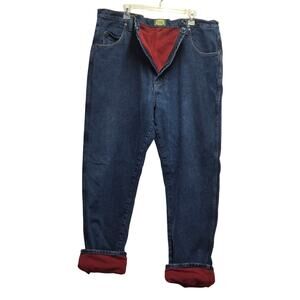 Cabela’s RedHead Relaxed Fit Fleece Lined Jeans Mens 40x34 Dark Wash Denim